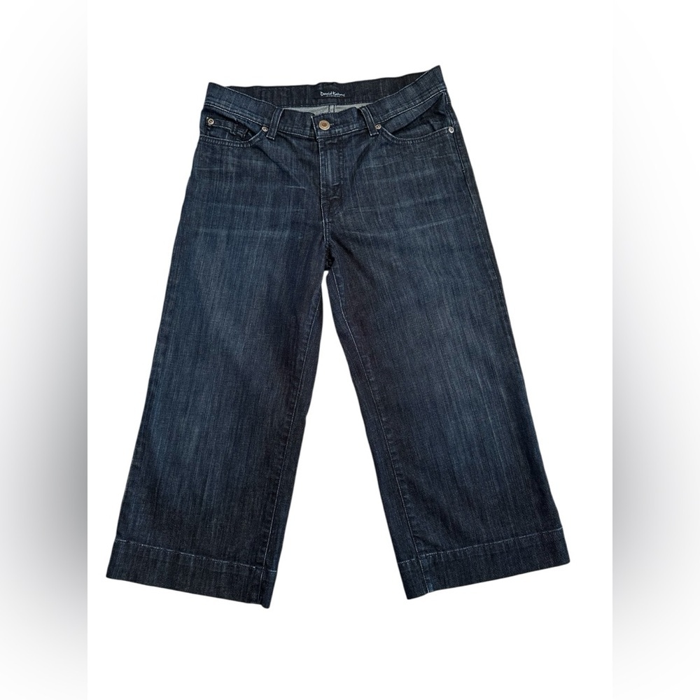 David Kahn Jeanswear Blue Denim CAPRI Jeans Womens Size 6 Zip Button